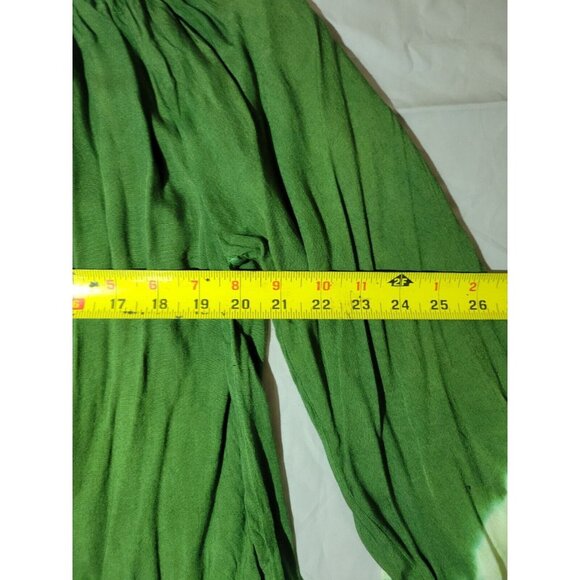 Bella Moda Green Size 1X Viscose Off the Shoulder Shirt Bohemian Fairy Rodeo - Picture 8 of 11